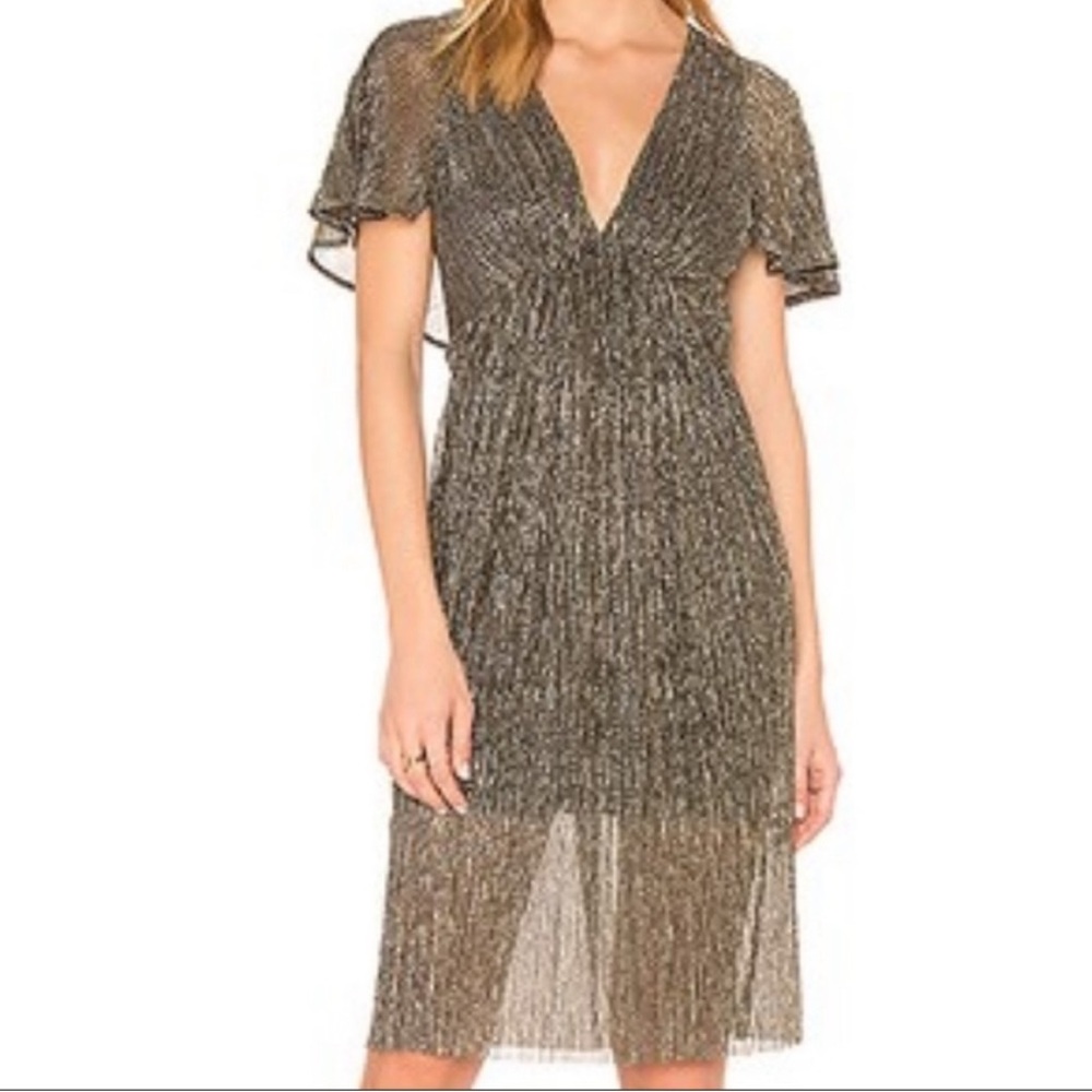 Halston Heritage Shimmering Cocktail Dress